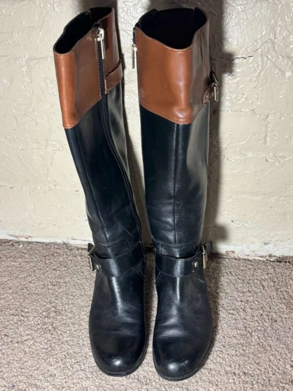 Bandolino Riding Boots Size 6 Black Brown